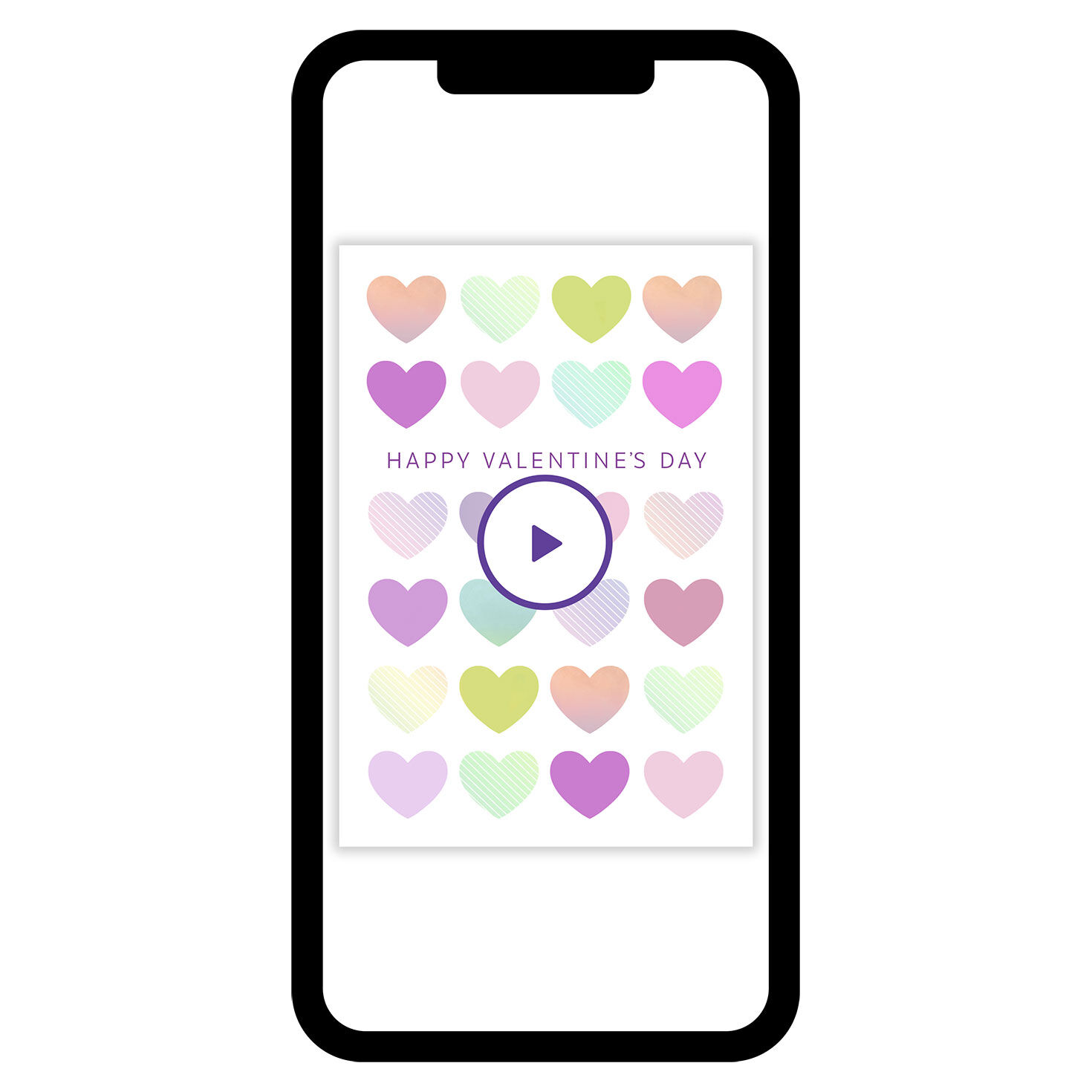 Pastel Hearts Valentine's Day eCard