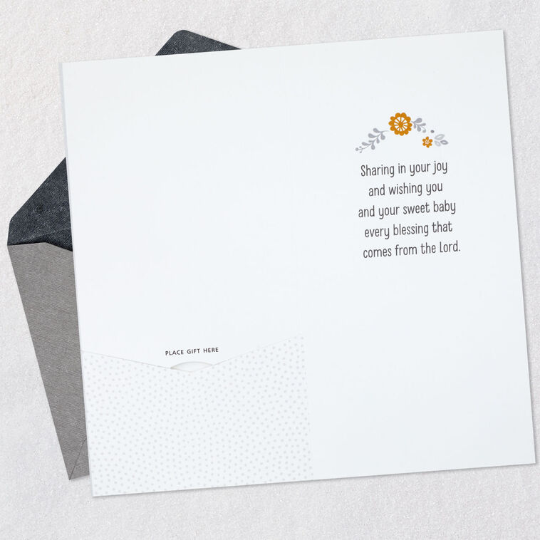 Little Lamb Money Holder Baby Baptism Card  image number 4