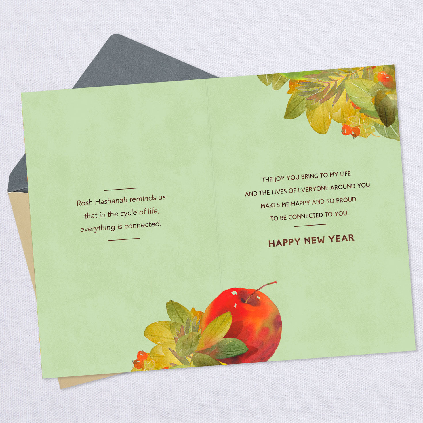 Happy and Proud to Be Connected Rosh Hashanah Card for Sister, , large image number 3