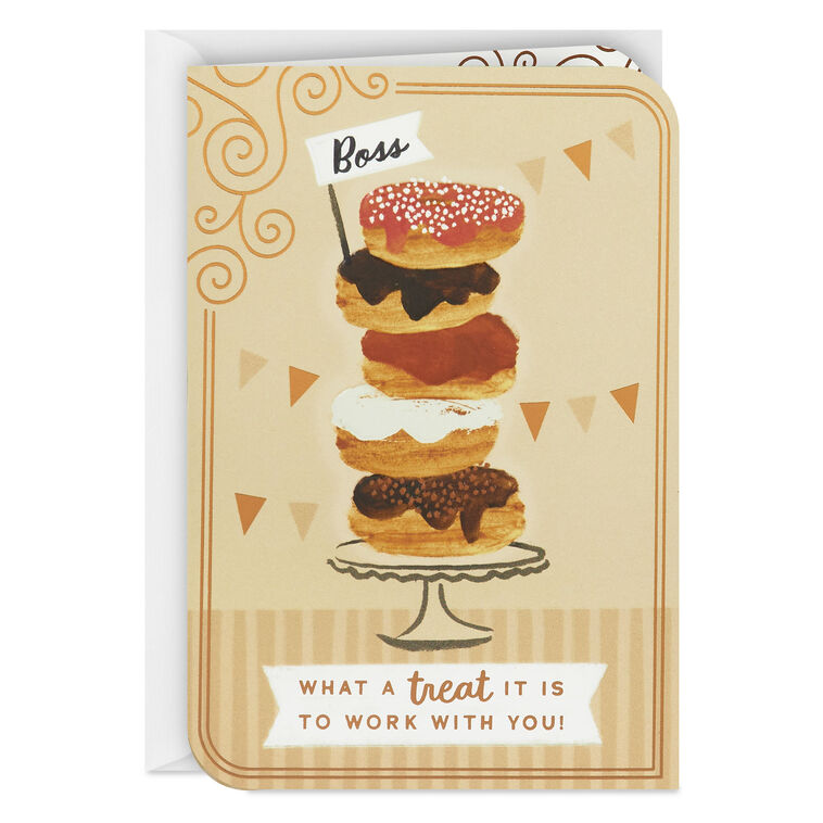 A Treat to Work With You Birthday Card for Boss