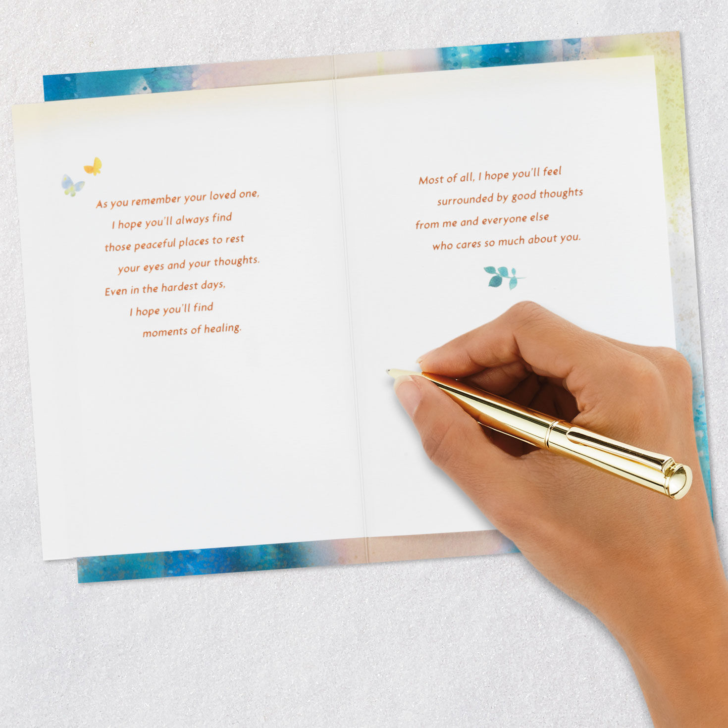 Wishing You Peace and Healing Sympathy Card, , large image number 7