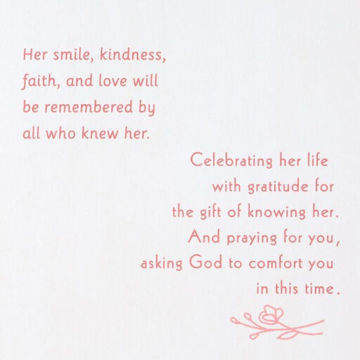 The Gift of Knowing Her Religious Sympathy Card for Loss of Wife, 
