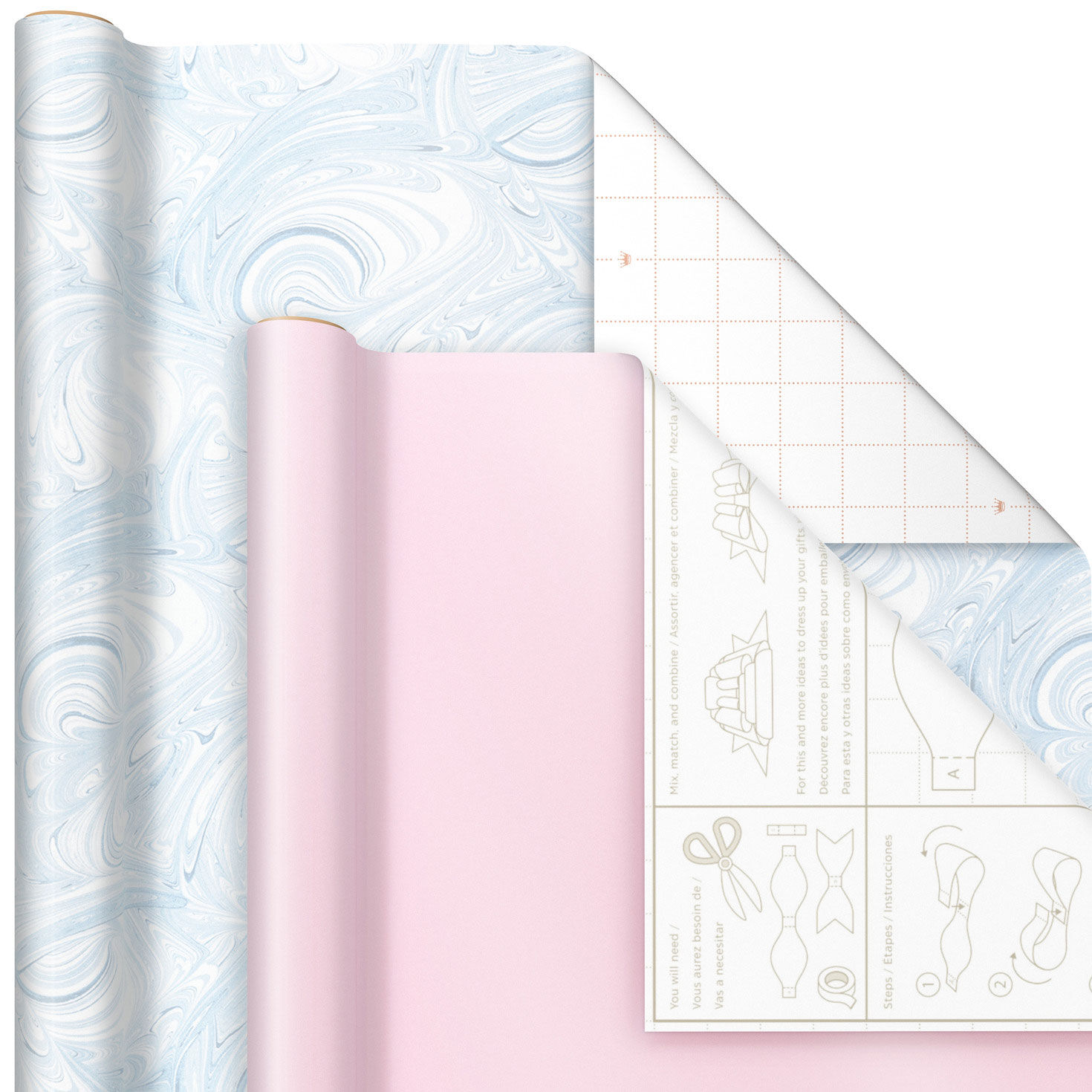 Feminine Pastels Gift Wrap Roll Assortment wrap squares image number 8