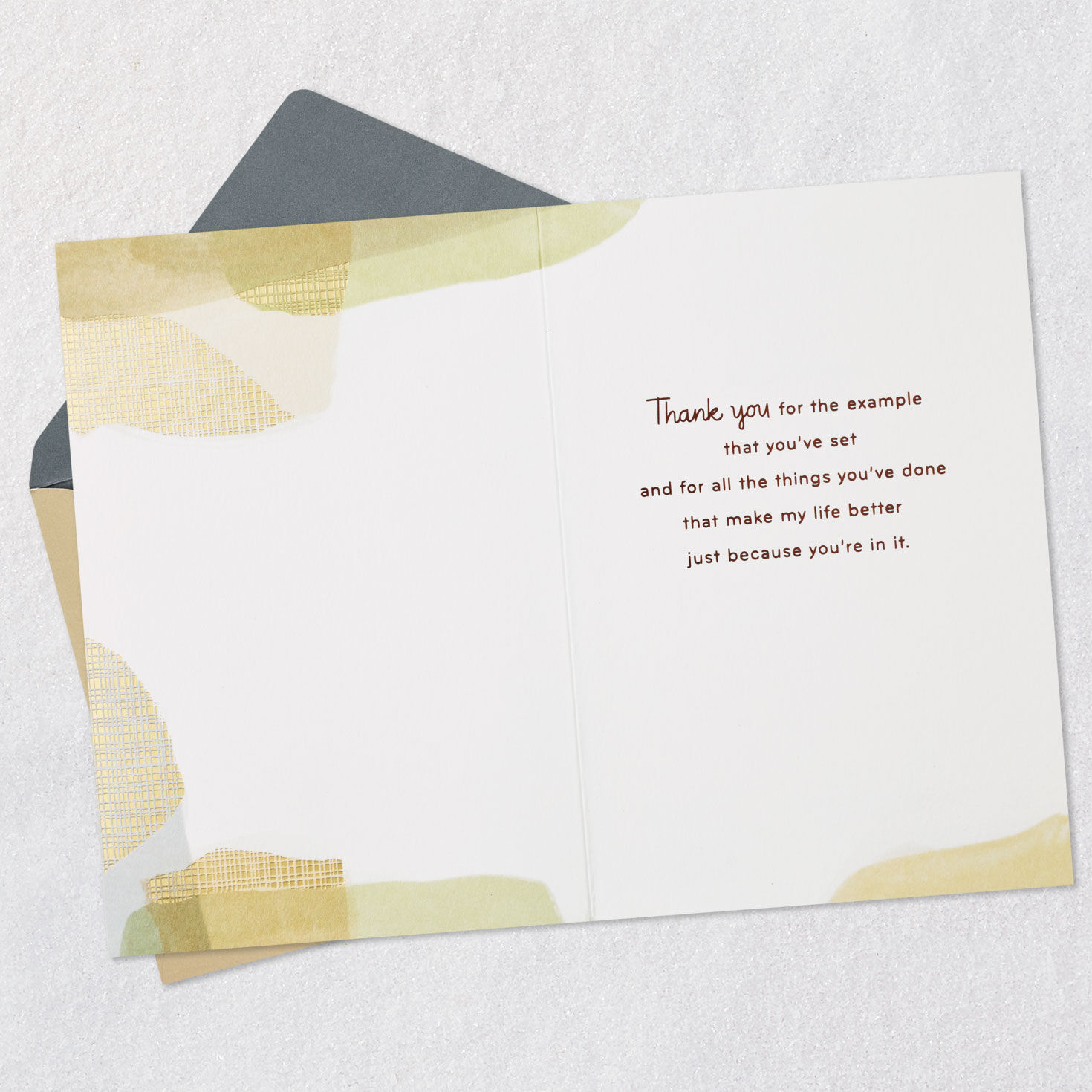 Modern Gold Arches Parent Birthday Card Open card with envelope image number 3