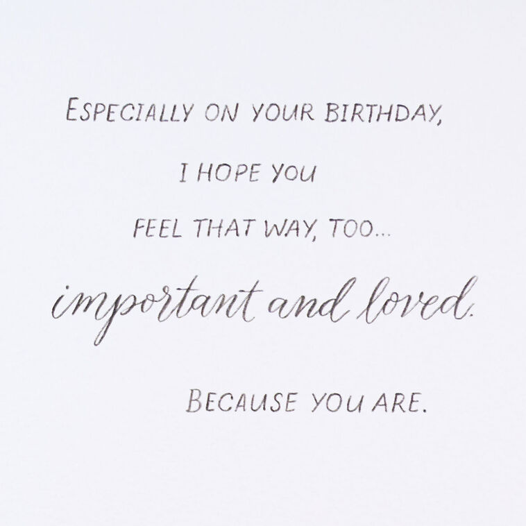 You Are Important and Loved Birthday Card for Wife, , large image number 3