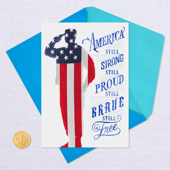Strong, Proud, Brave, Free Veterans Day Card, , large image number 5