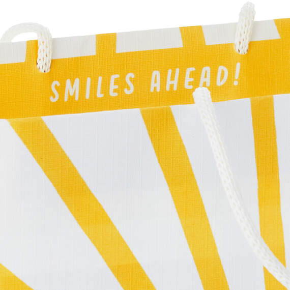 9.6" Sunshine Smiles on White Medium Gift Bag, , large image number 5