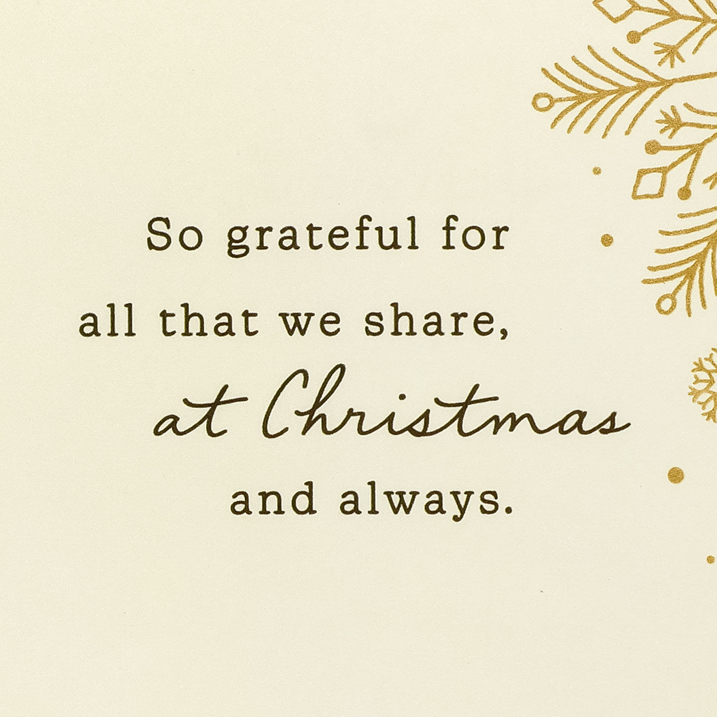 Gold Snowflake Christmas Card for Great-Granddaughter Sentiment image number 2
