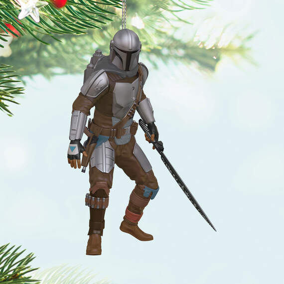 Star Wars: The Mandalorian™ Wielding the Darksaber™ Ornament, , large image number 2