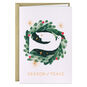 Dove in Pine Wreath Boxed Christmas Cards Card Front with envelope image number 2