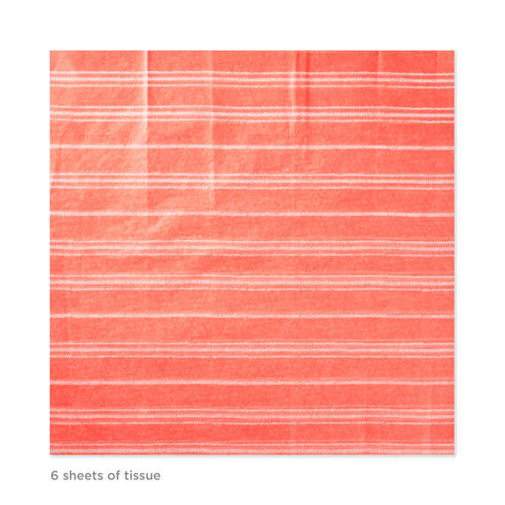 Coral Stripe Tissue Paper, 4 sheets, , large image number 3