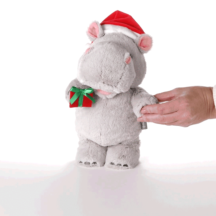 Christmas Hippo Plush With Sound and Motion  image number 2