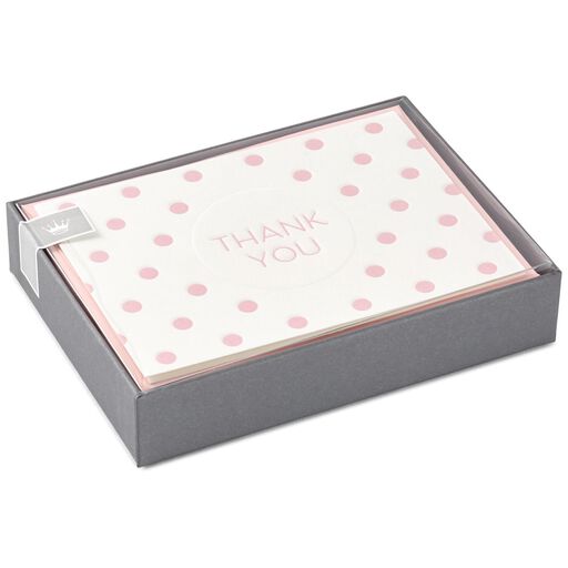 Pink Polka Dot Thank You Notes, Box of 10, 