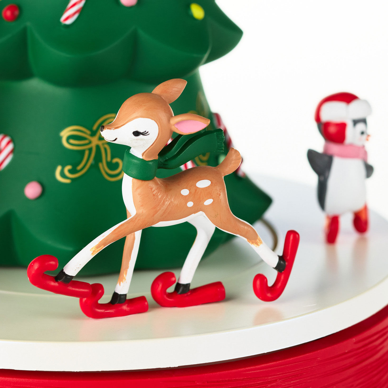 Tree With Santa and Animals Tabletop Decoration upclose view image number 3