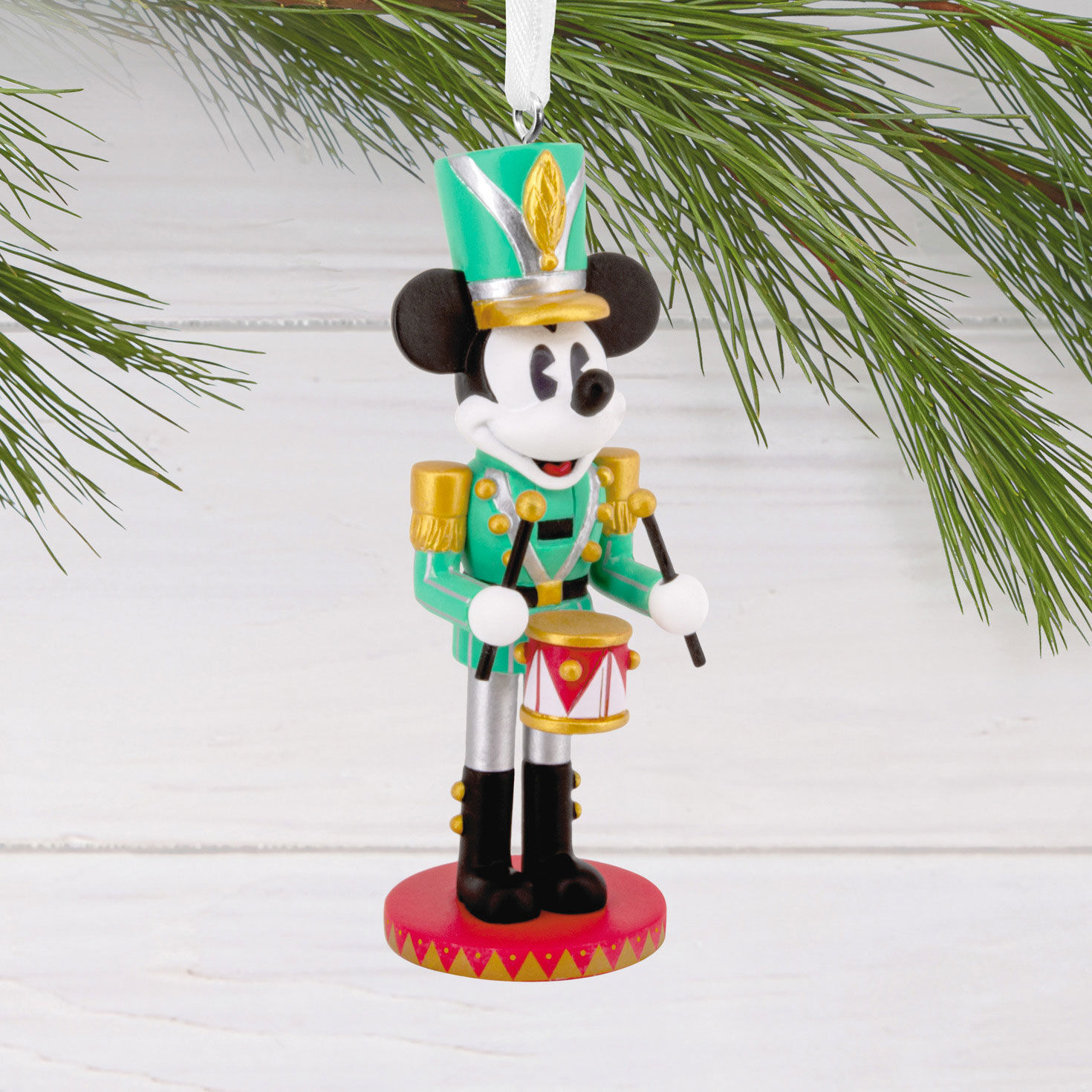 Mickey Mouse Nutcracker Christmas Ornament hanging on tree image number 2