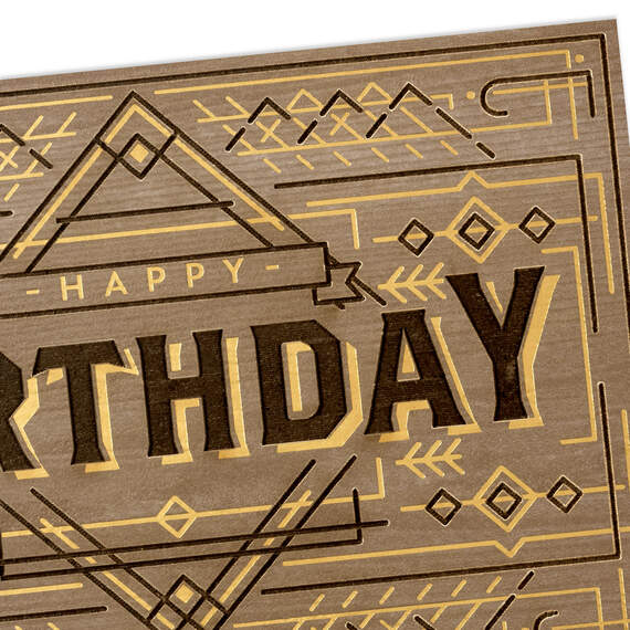 Geometric Happy Wishes Birthday Card, , large image number 4