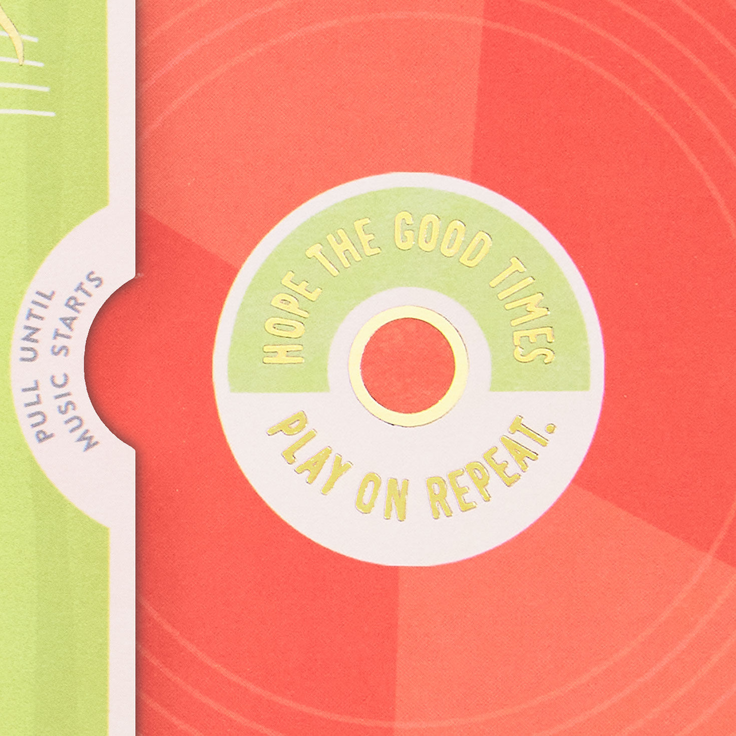Vintage Record in Sleeve Musical Christmas Card sentiment image number 2