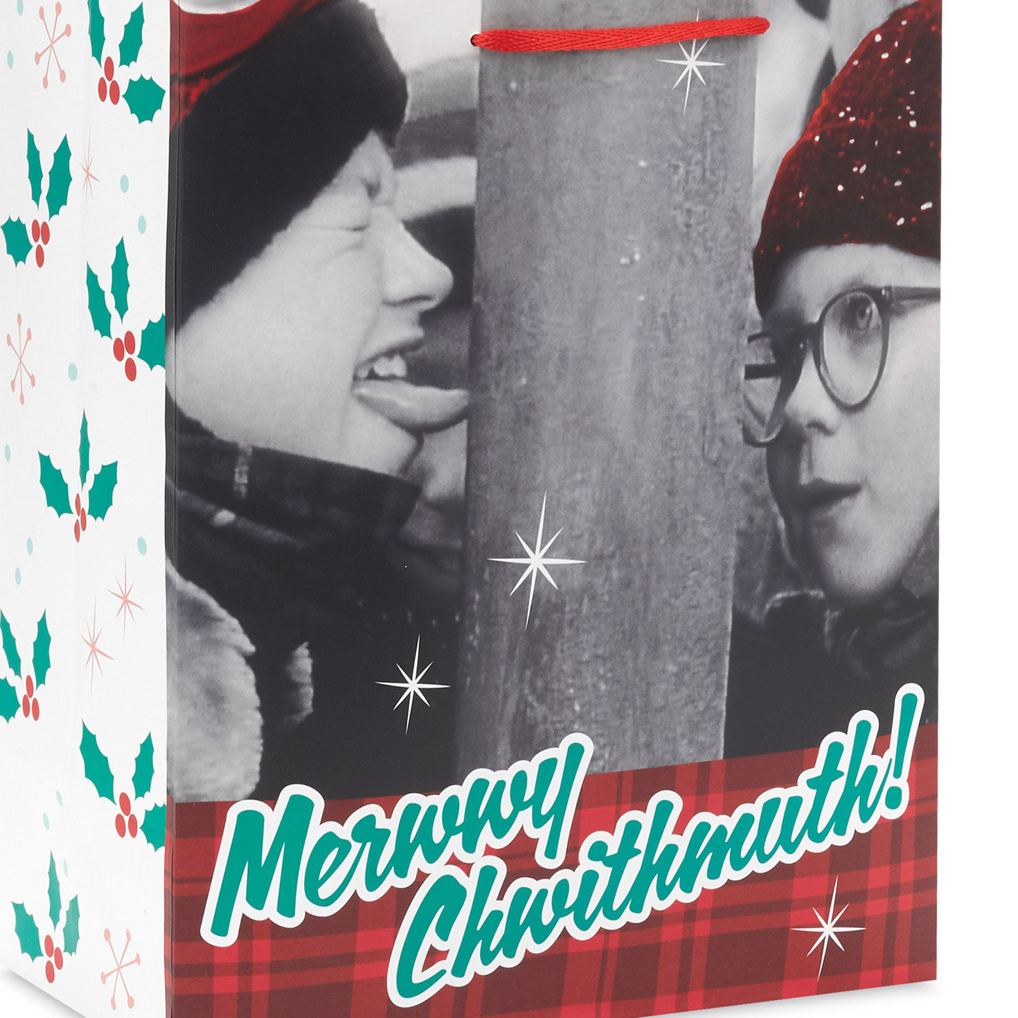 13" A Christmas Story™ Merwwy Chwithmuth! Large Gift Bag With Tissue Paper for only USD 7.99 | Hallmark