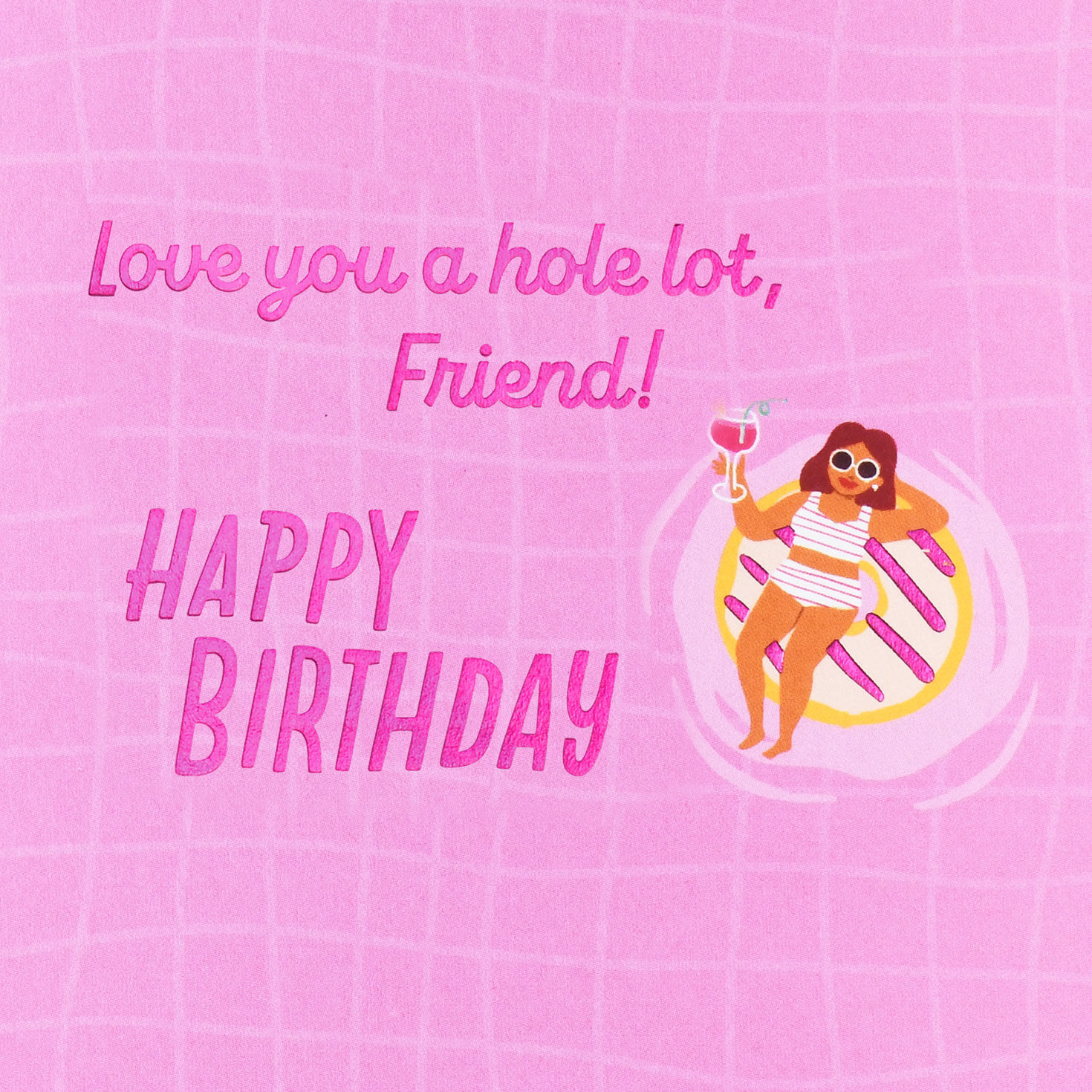 Love You a Hole Lot Funny Birthday Card for Friend, , large image number 2