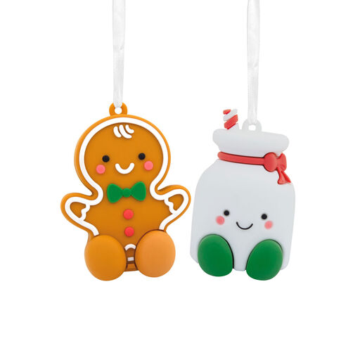 Better Together Gingerbread and Milk Magnetic Hallmark Ornaments, Set of 2, 