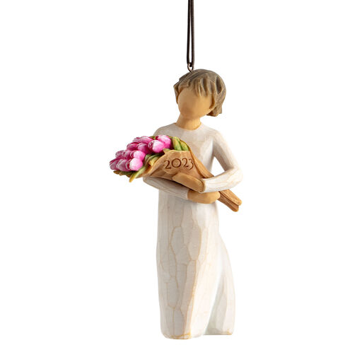 Willow Tree Girl With Tulip Bouquet 2023 Ornament, 4", 