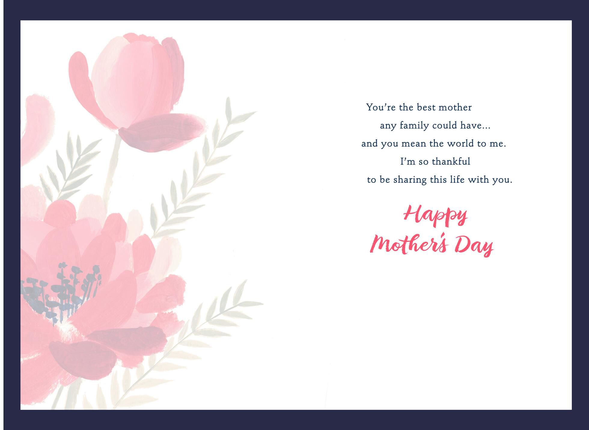 A Simple Thank You Mother's Day Card From Husband