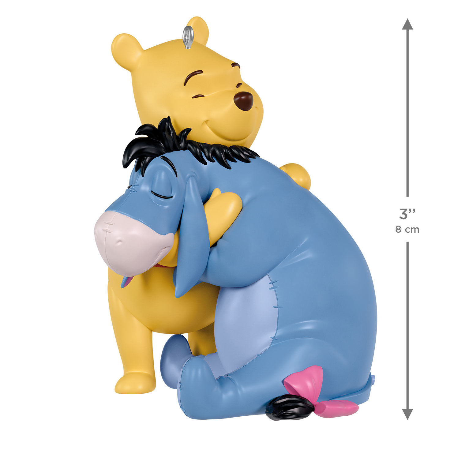 Winnie the Pooh Hugging Eeyore Keepsake Ornament measurement image number 3