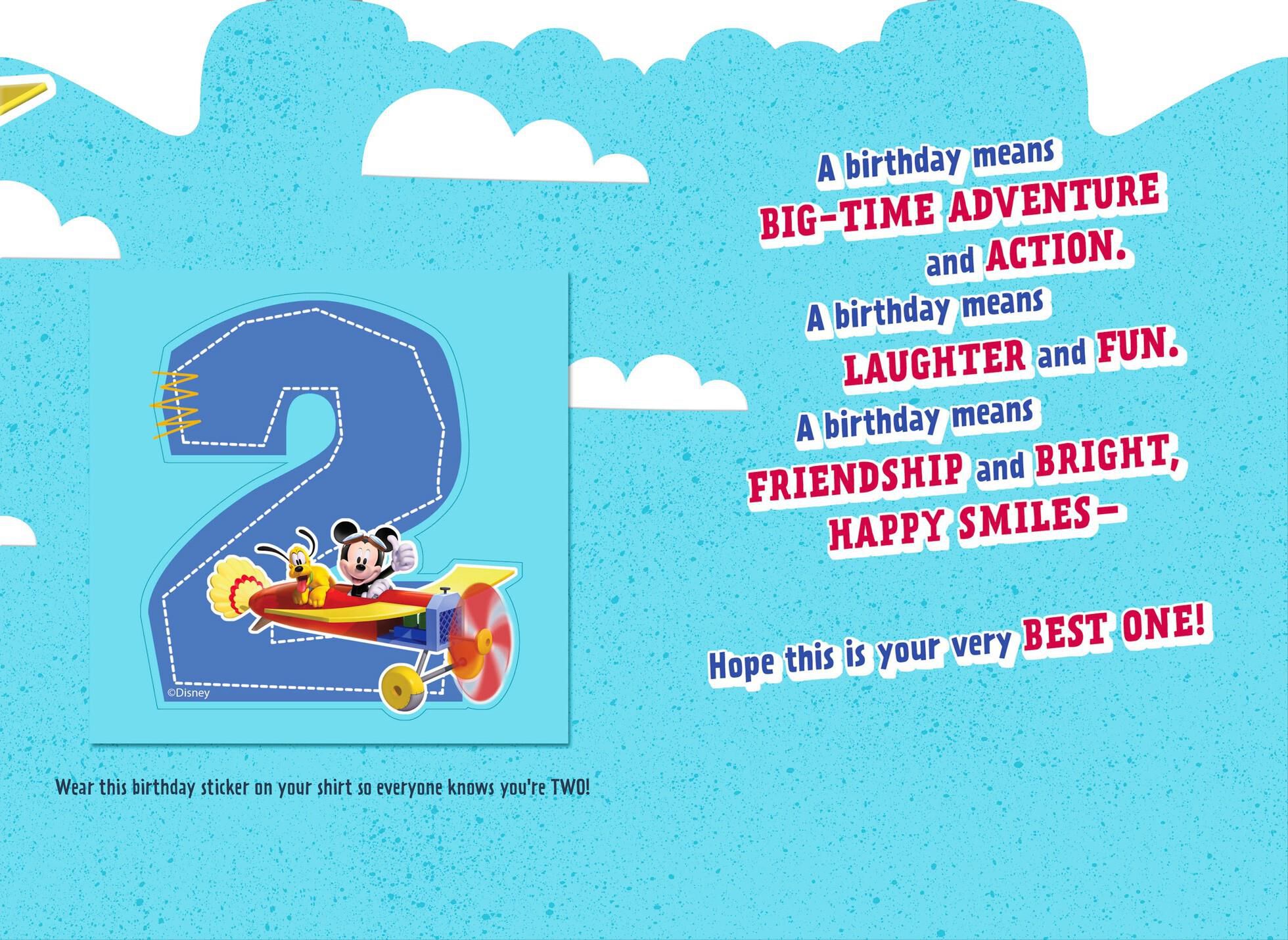 Mickey mouse printable birthday cards free