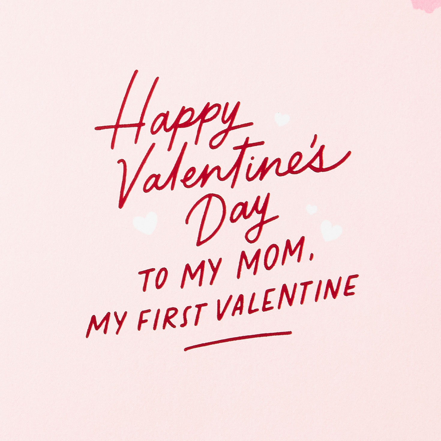 Pink Brushstroke Heart Valentines Day Card for Mom Sentiment image number 3