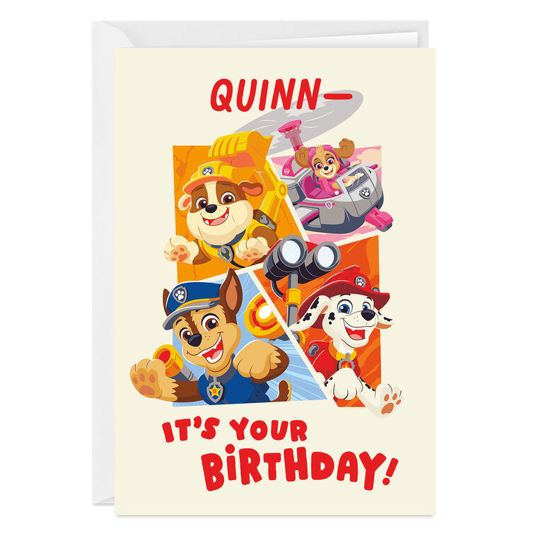 Paw Patrol™ Custom Birthday Card, , large image number 1