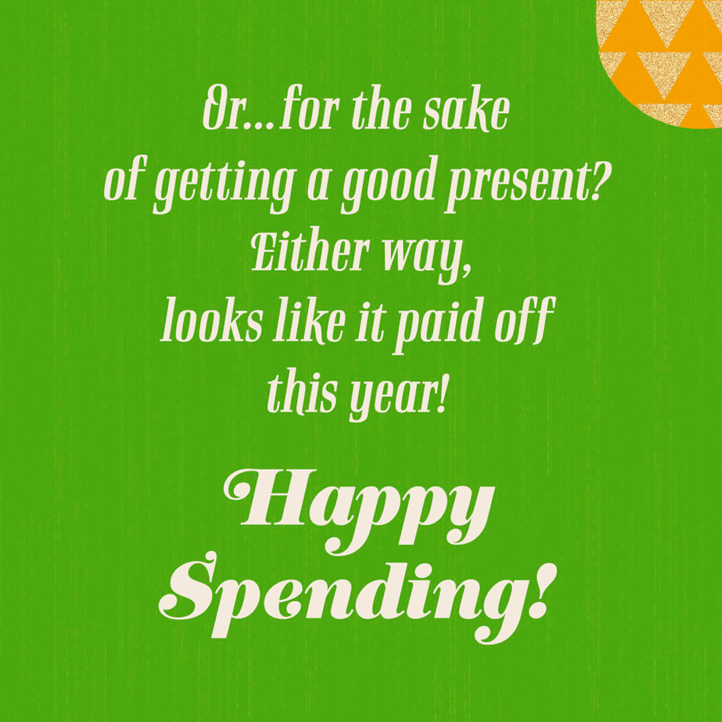 Gold Ornaments on Green Money Holder Christmas Card Sentiment image number 2
