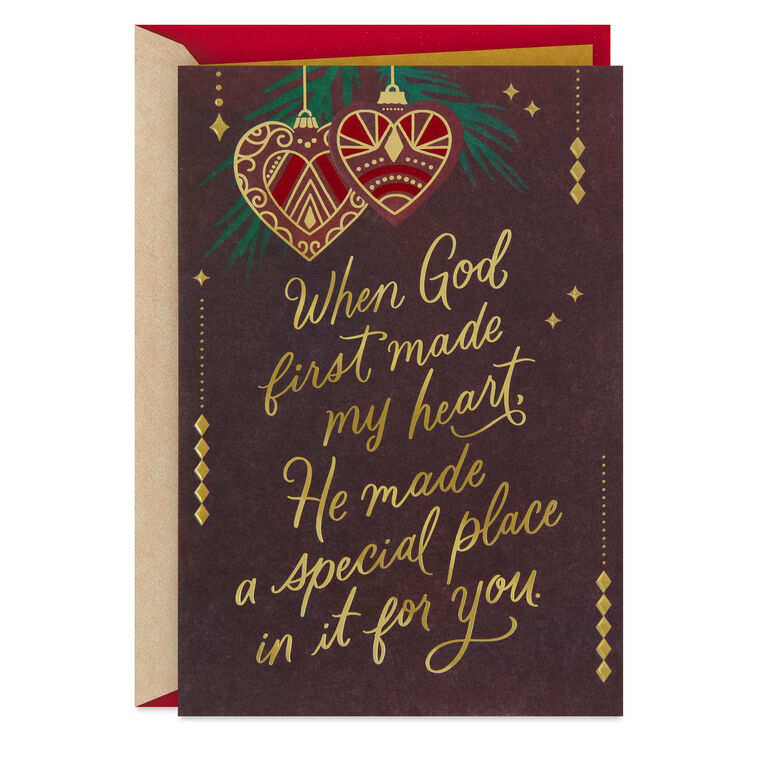 God Made a Special Place in My Heart for You Romantic Religious Christmas Card