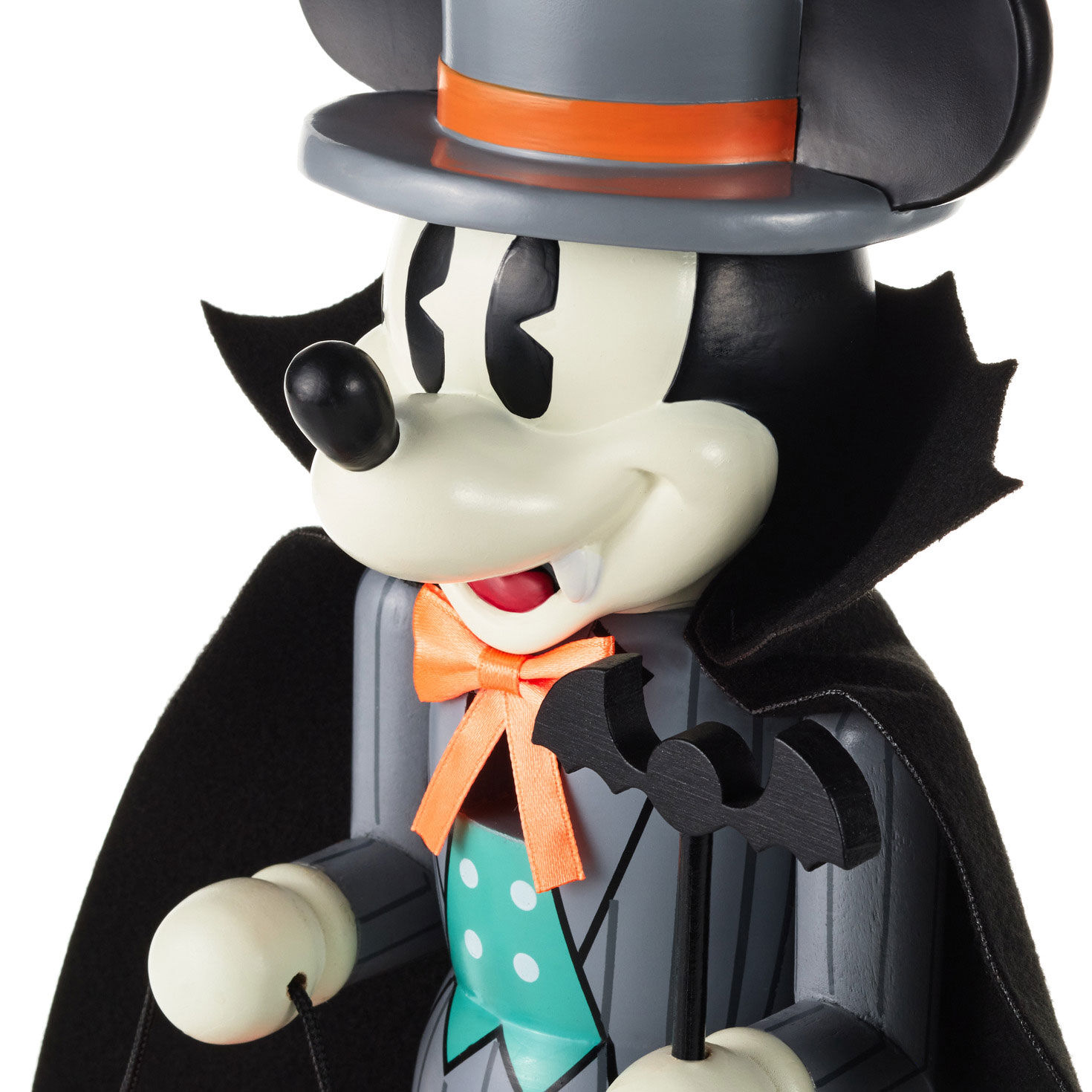 Mickey Mouse Vampire Nutcracker Figurine closeup detail image number 5