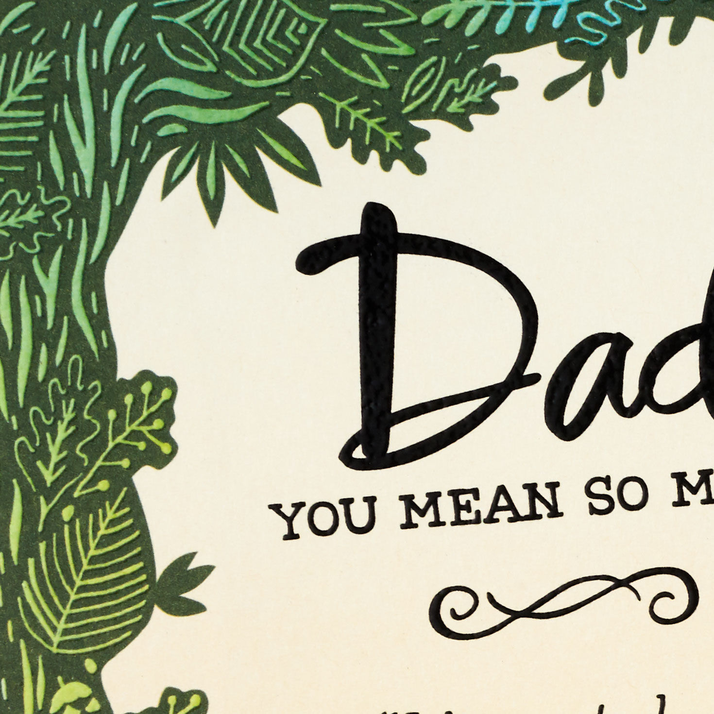 Ornate Leaves Father's Day Card Card Cover Detail image number 4