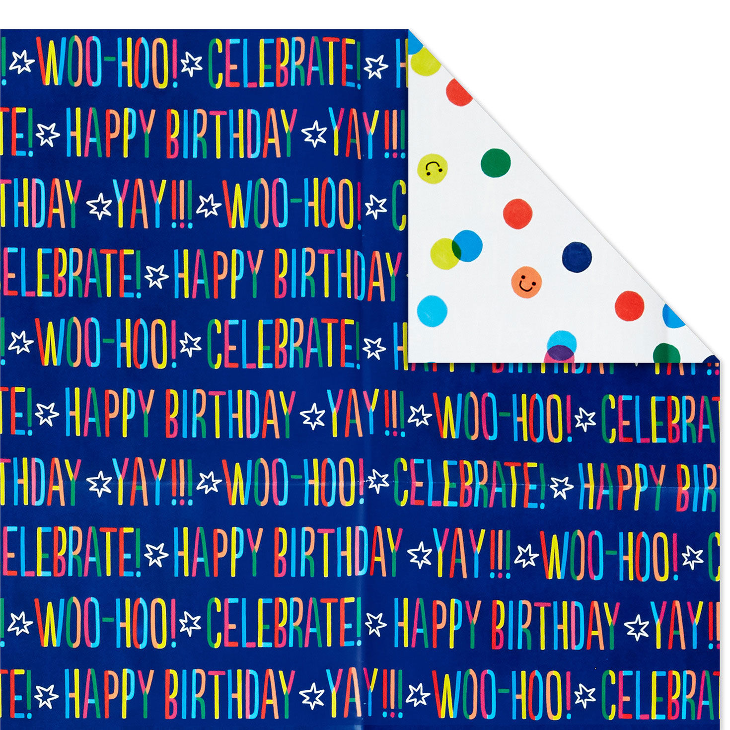 Birthdays and Beyond Reversible Flat Wrapping Paper Assortment With