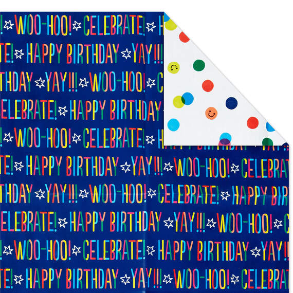 Birthdays and Beyond Reversible Flat Wrapping Paper Assortment With Gift Tags, 12 sheets, , large image number 5
