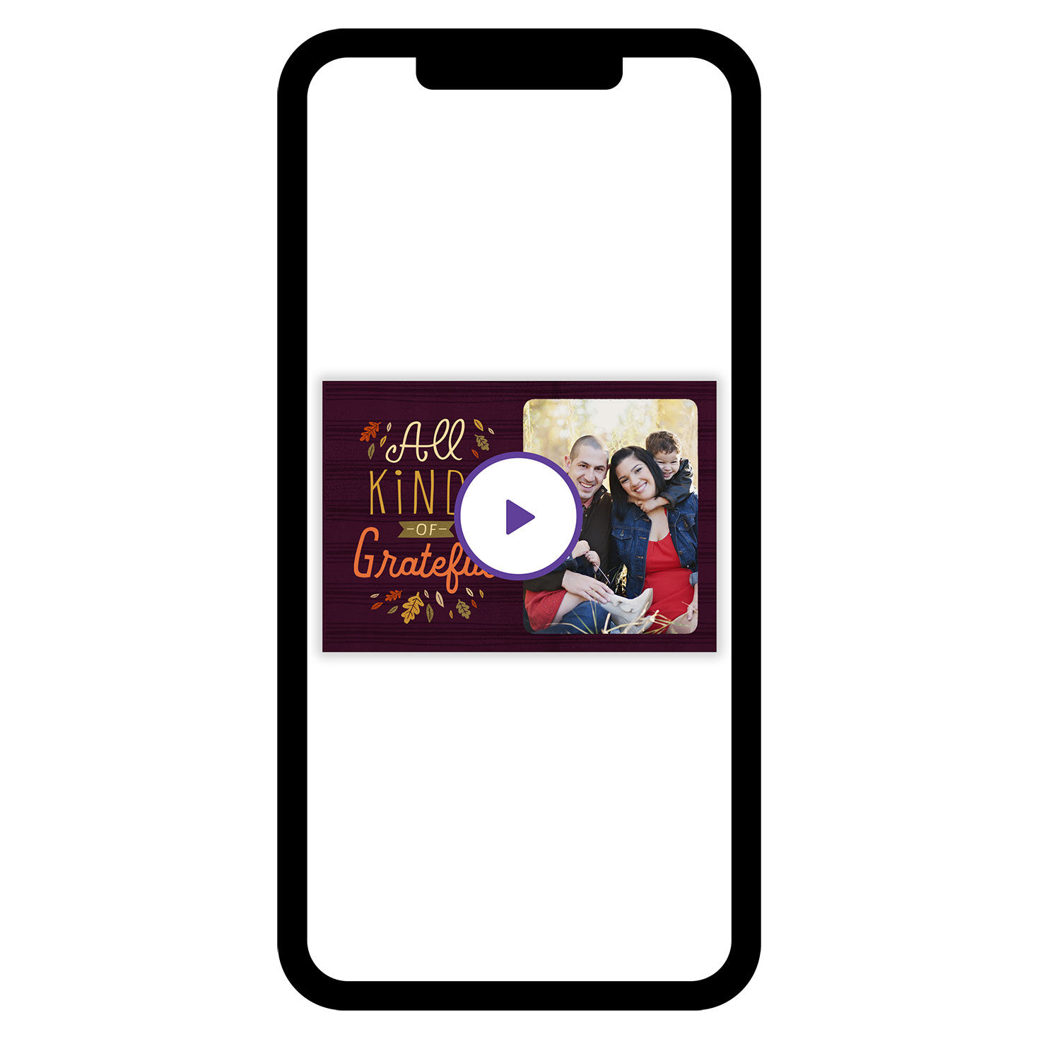 Personalized Grateful Fall Leaves Photo Card  image number 1