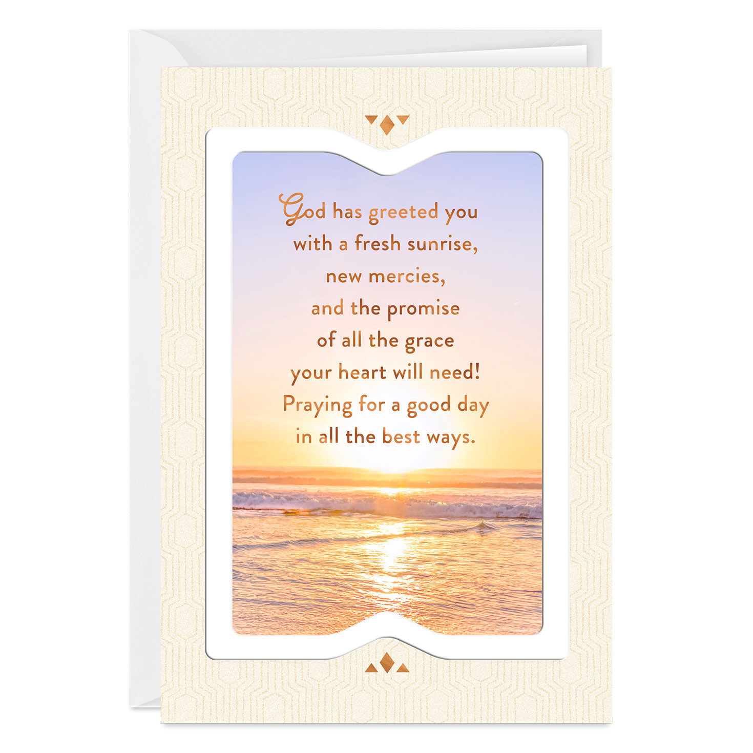 Seaside Sunrise Religious Custom Support Card