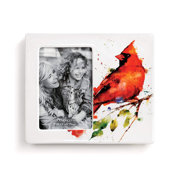 Demdaco Spring Cardinal Ceramic Picture Frame, 4x6