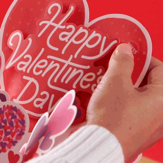 Hearts Musical 3D Pop-Up Valentine's Day Card With Light, , large image number 2