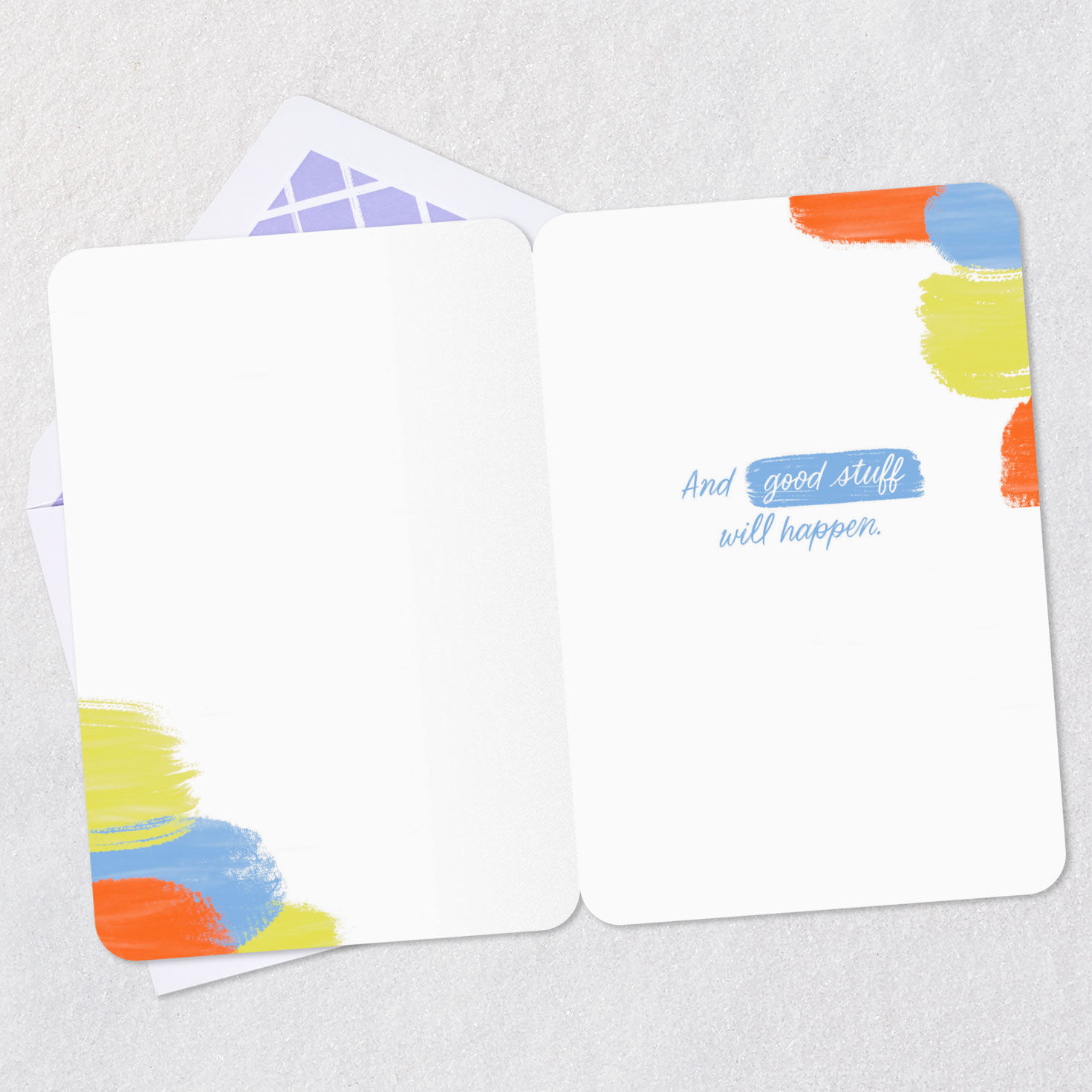 Be Bold, Be Happy, Be You Lettering Just Because Card Open card with envelope image number 3