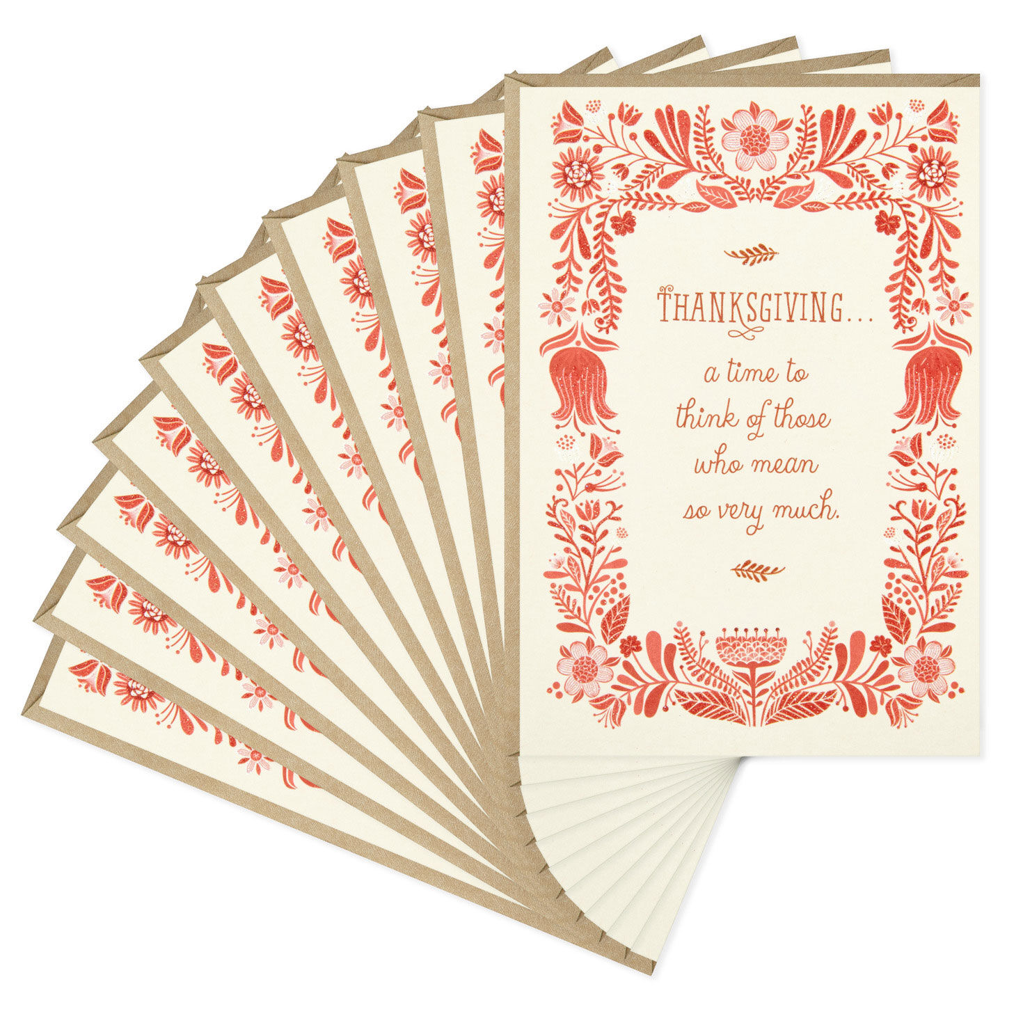 Close in Thought and Heart Thanksgiving Cards, Pack of 10