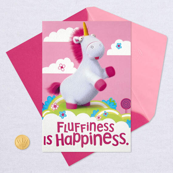 Despicable Me Fluffiness Is Happiness Unicorn Birthday Card, , large image number 5
