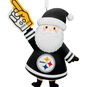 Pittsburgh Steelers Santa Fan Christmas Ornament closeup view image number 5