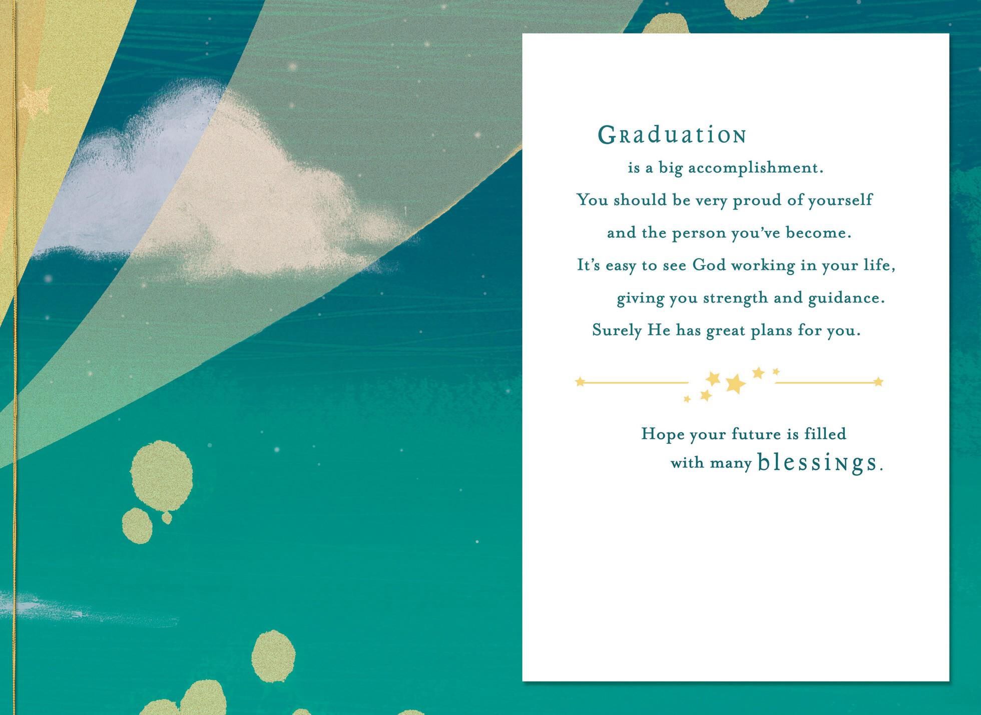 Reach the Sky Religious Graduation Card