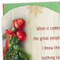 Holiday Greenery and Snowflakes Friend Christmas Card Card Front Detail image number 5