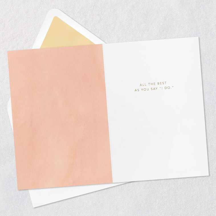 Quilled Flowers Signature Wedding Card Open card with envelope image number 3