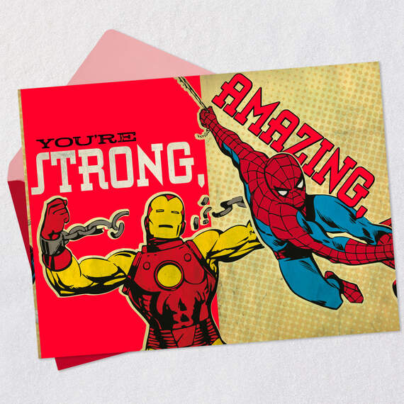 Marvel Comics Avengers One of the Good Guys Valentine's Day Card for Him, , large image number 4