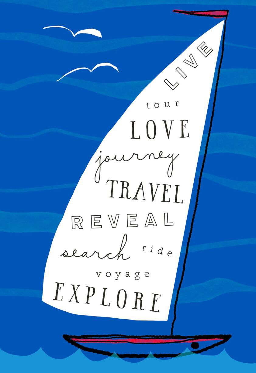 Sailboat on Water Birthday Card for Grandson