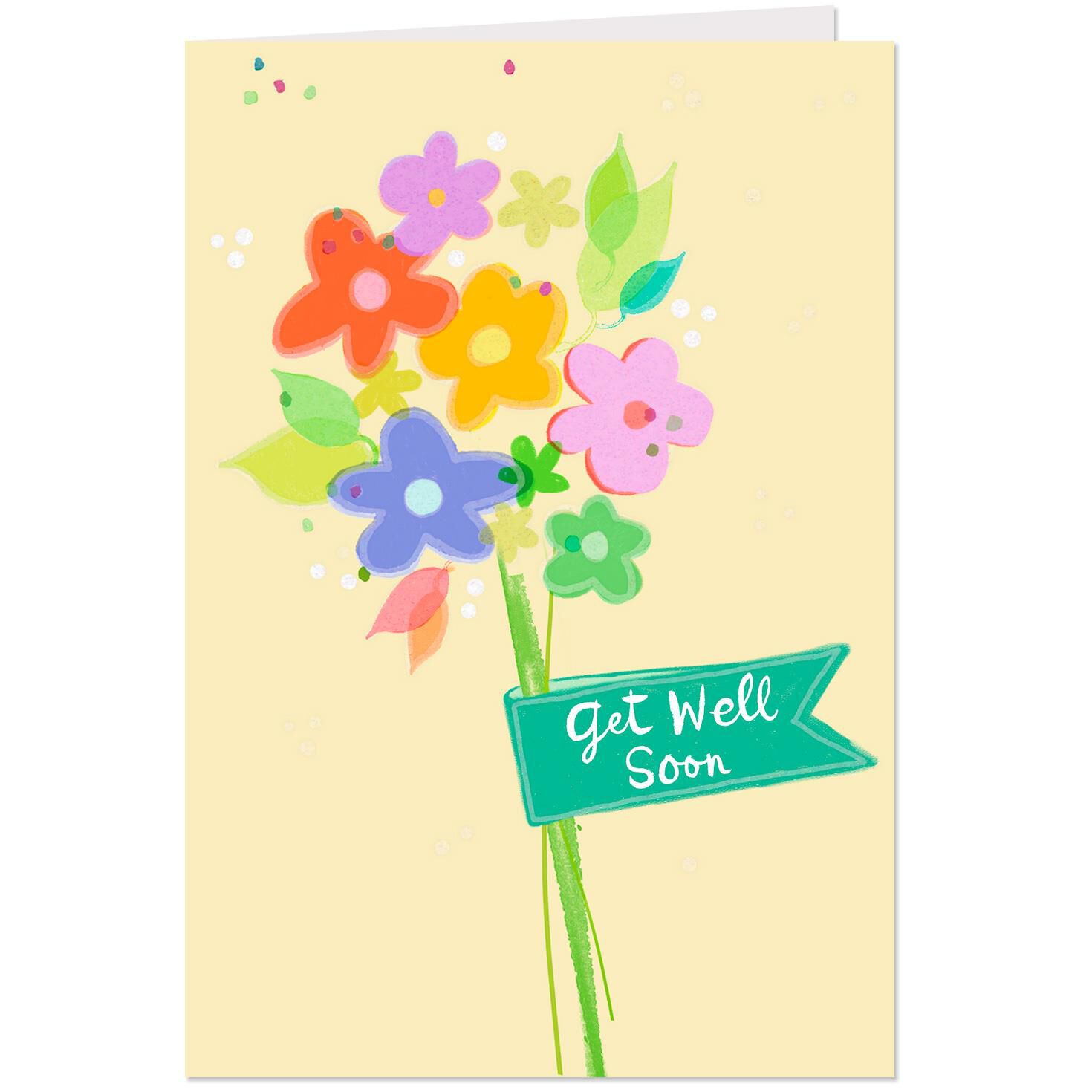 colorful flowers get well cards pack of 10 boxed cards hallmark getwell cards